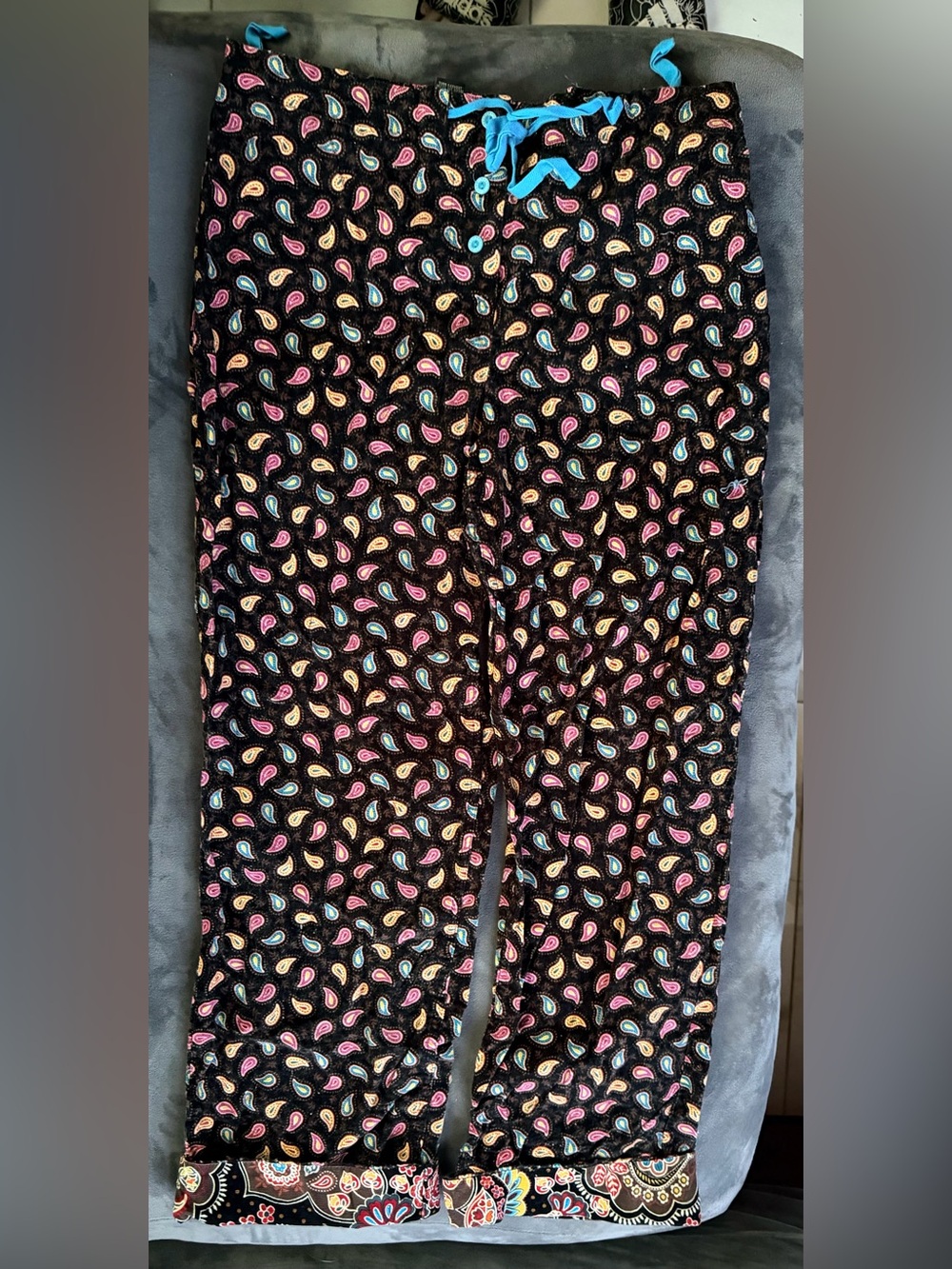 Vera Bradley Retired Kensington design corduroy PJ Drawstring pants